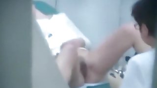 Voyeur tapes a brunette with trimmed pussy getting a gynaecology exam