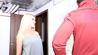 Lana Giselle is a busty blonde interested in a big boner
